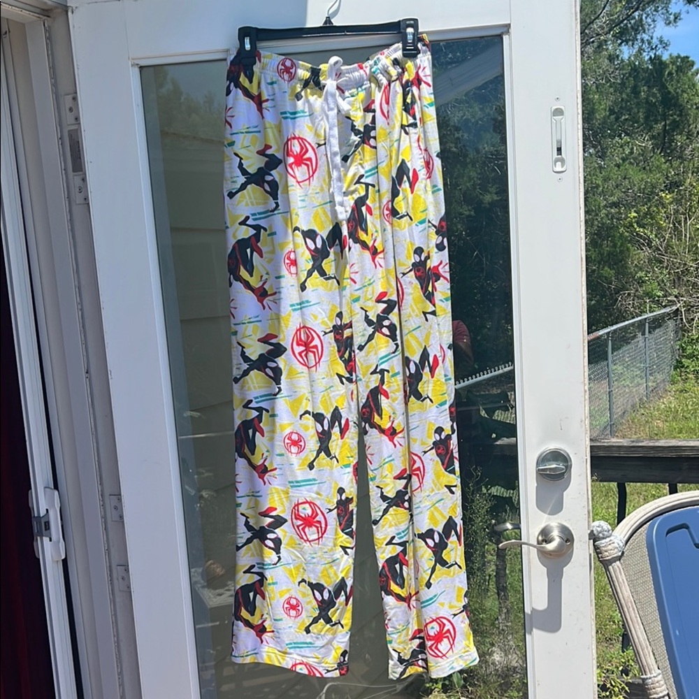 Spiderman Wide-Leg Lounge Pants in White Multi